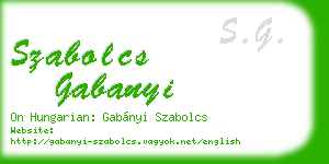 szabolcs gabanyi business card